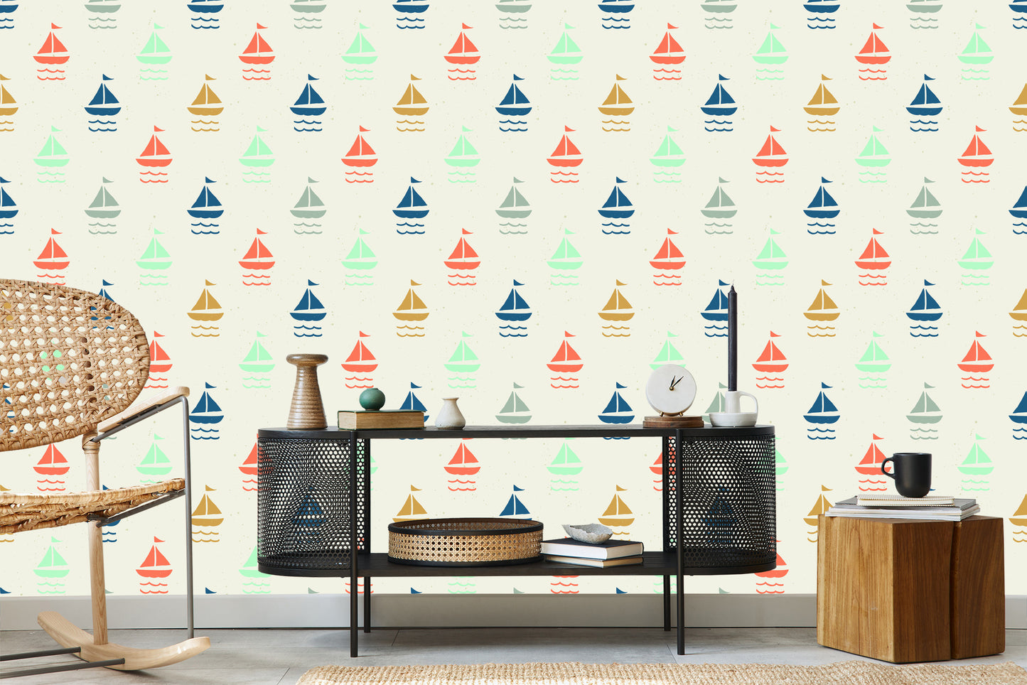 Wallpaper Colorful Sailboats
