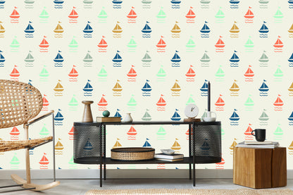 Wallpaper Colorful Sailboats