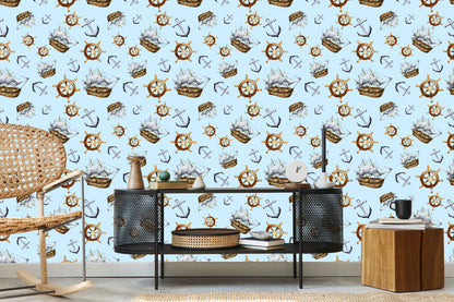 Wallpaper Sailing Ships Anchors And Rudders