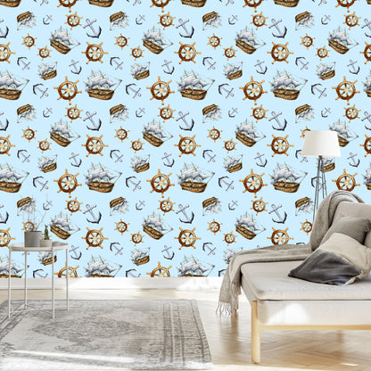Wallpaper Sailing Ships Anchors And Rudders