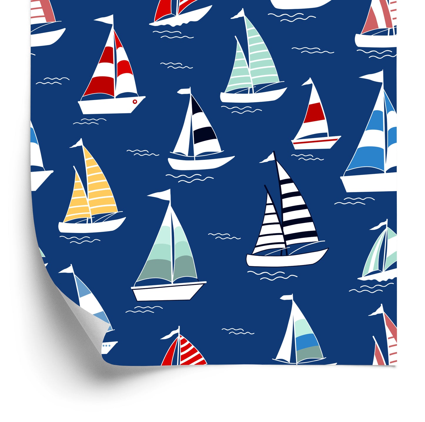 Wallpaper Colorful Sailboats In The Sea
