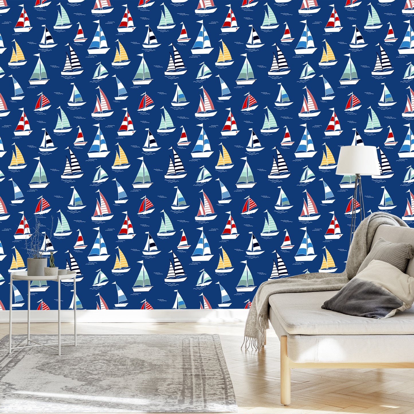 Wallpaper Colorful Sailboats In The Sea
