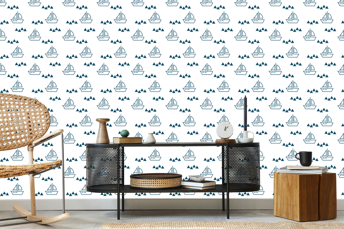 Wallpaper Sailboats With Patterns