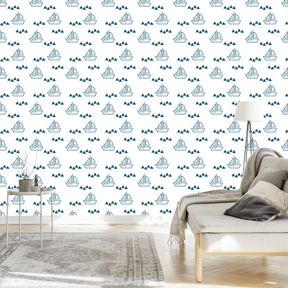 Wallpaper Sailboats With Patterns