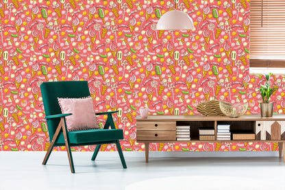 Wallpaper Colorful Candies And Ice Cream