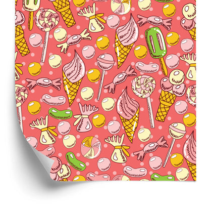 Wallpaper Colorful Candies And Ice Cream