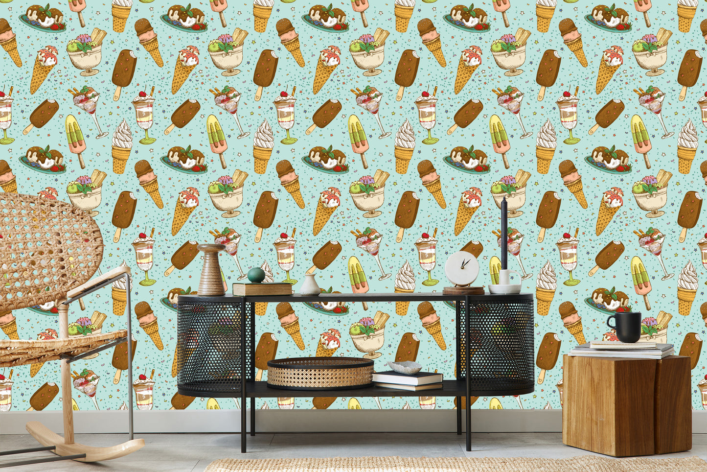 Wallpaper Colorful Ice Cream