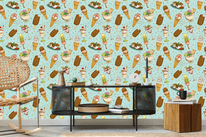 Wallpaper Colorful Ice Cream