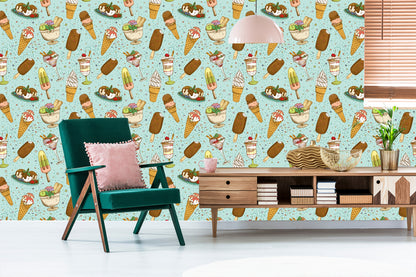 Wallpaper Colorful Ice Cream