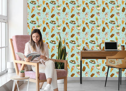 Wallpaper Colorful Ice Cream