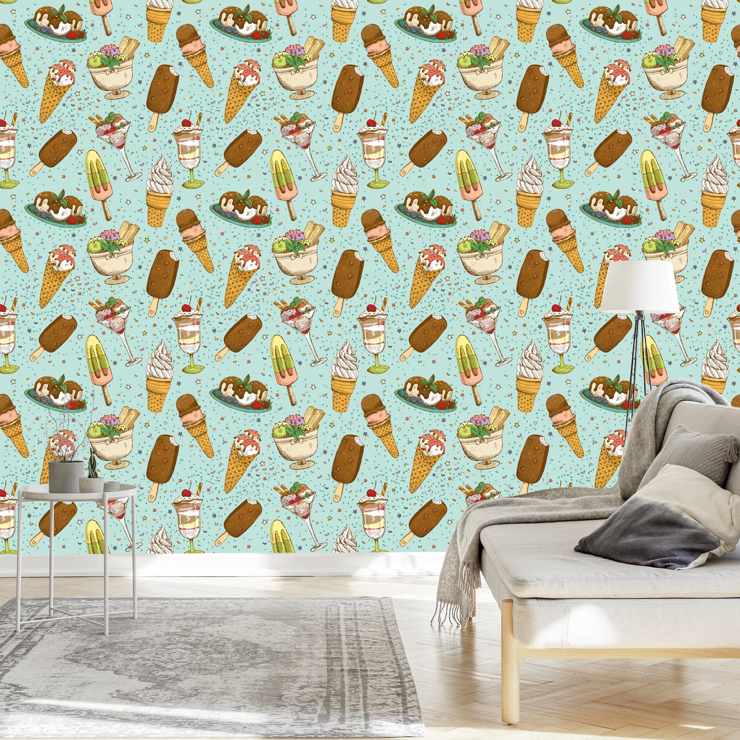 Wallpaper Colorful Ice Cream