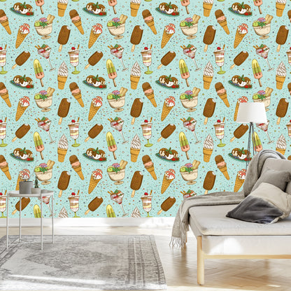 Wallpaper Colorful Ice Cream