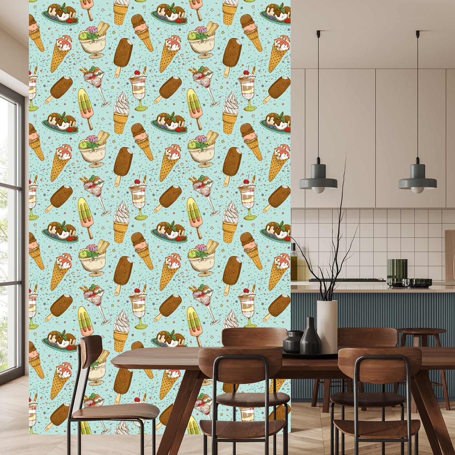 Wallpaper Colorful Ice Cream