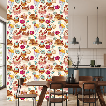 Wallpaper Sweets In Vintage Style