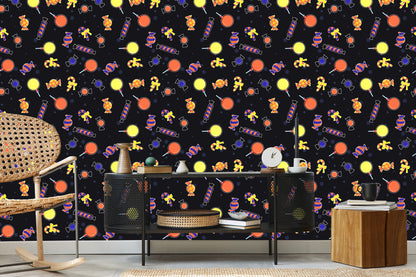 Wallpaper Colorful Candies For Halloween