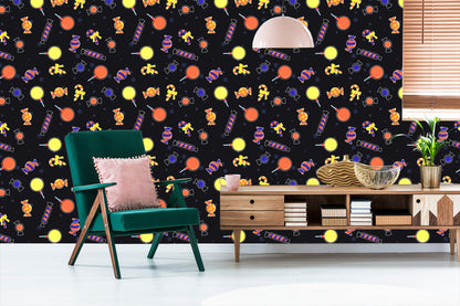 Wallpaper Colorful Candies For Halloween