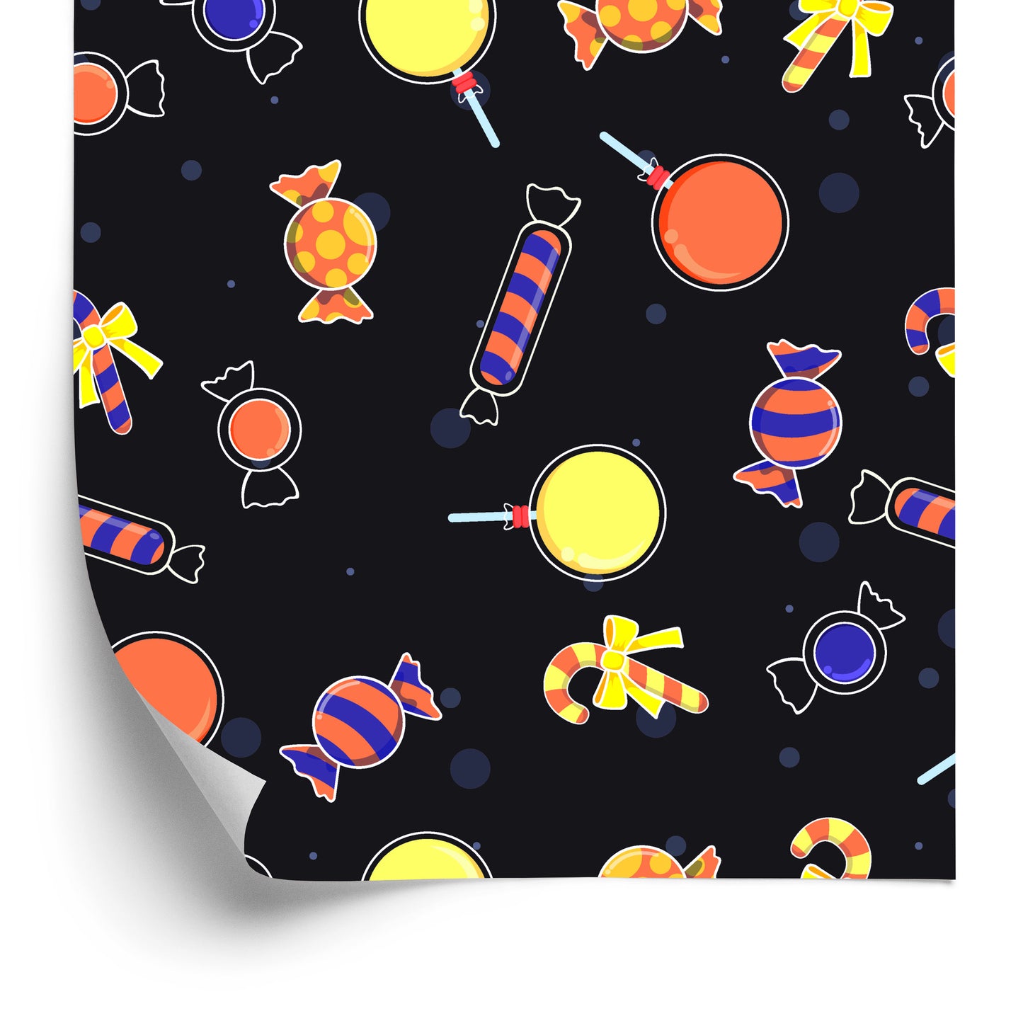 Wallpaper Colorful Candies For Halloween
