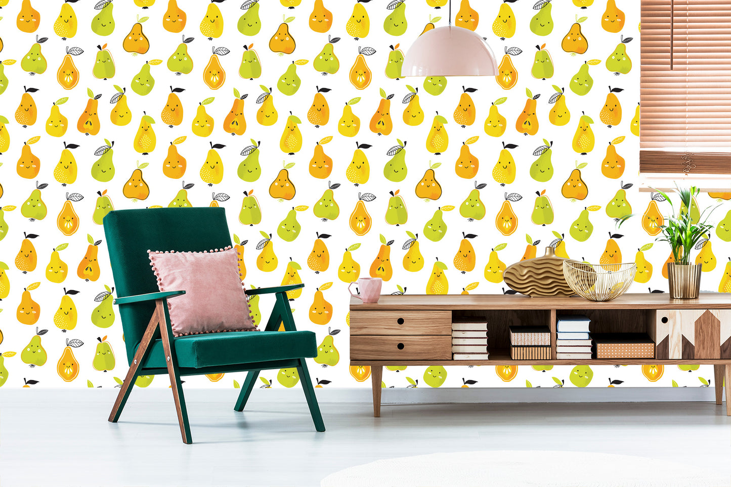Wallpaper For Children - Colorful Happy Pears