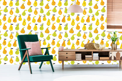 Wallpaper For Children - Colorful Happy Pears