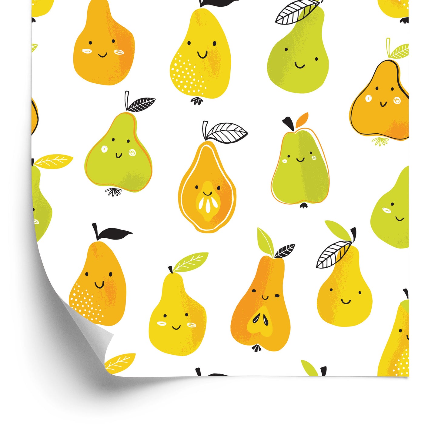Wallpaper For Children - Colorful Happy Pears