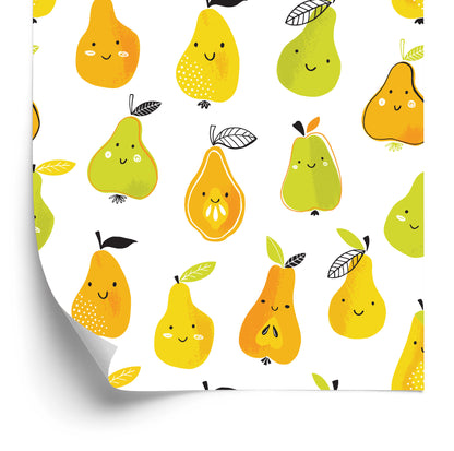 Wallpaper For Children - Colorful Happy Pears