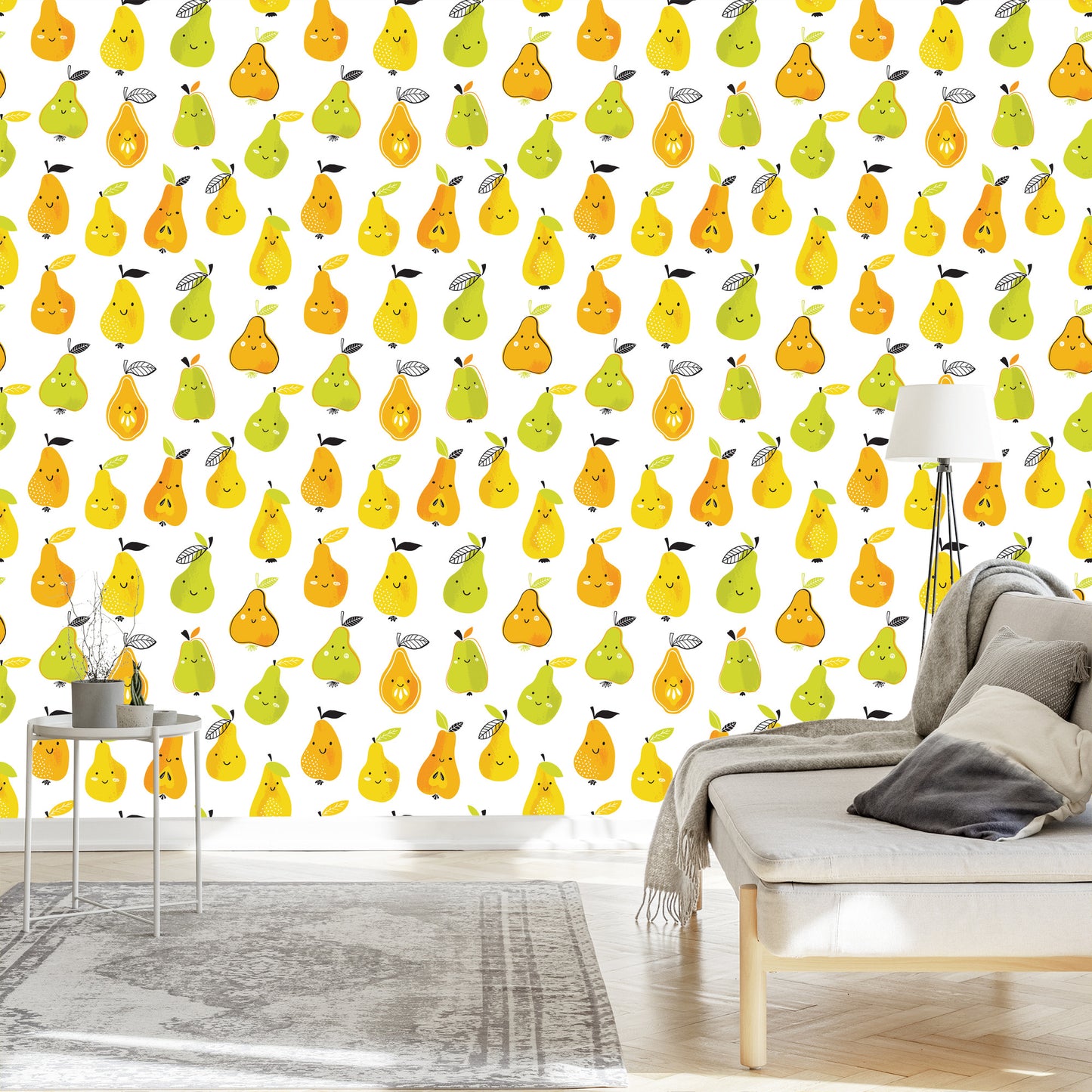Wallpaper For Children - Colorful Happy Pears