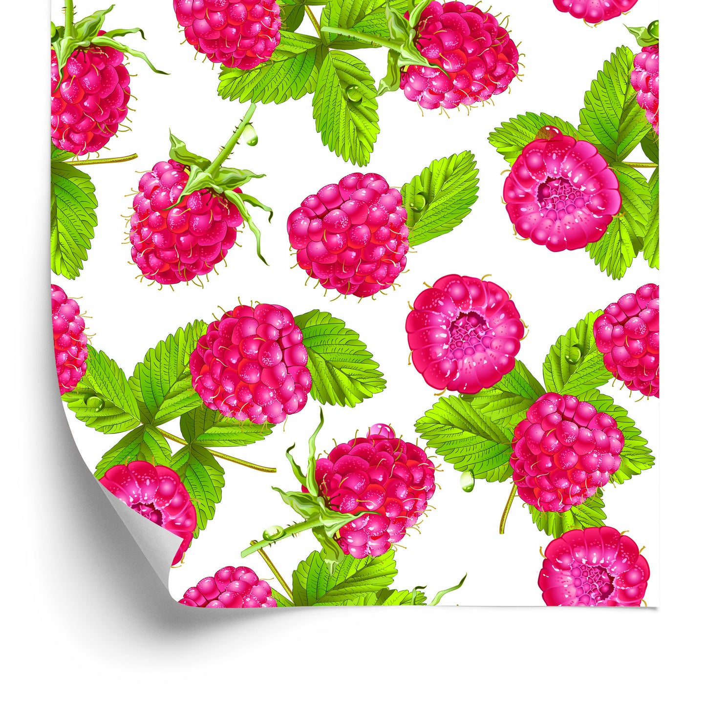 Wallpaper For The Kitchen - Juicy Raspberries