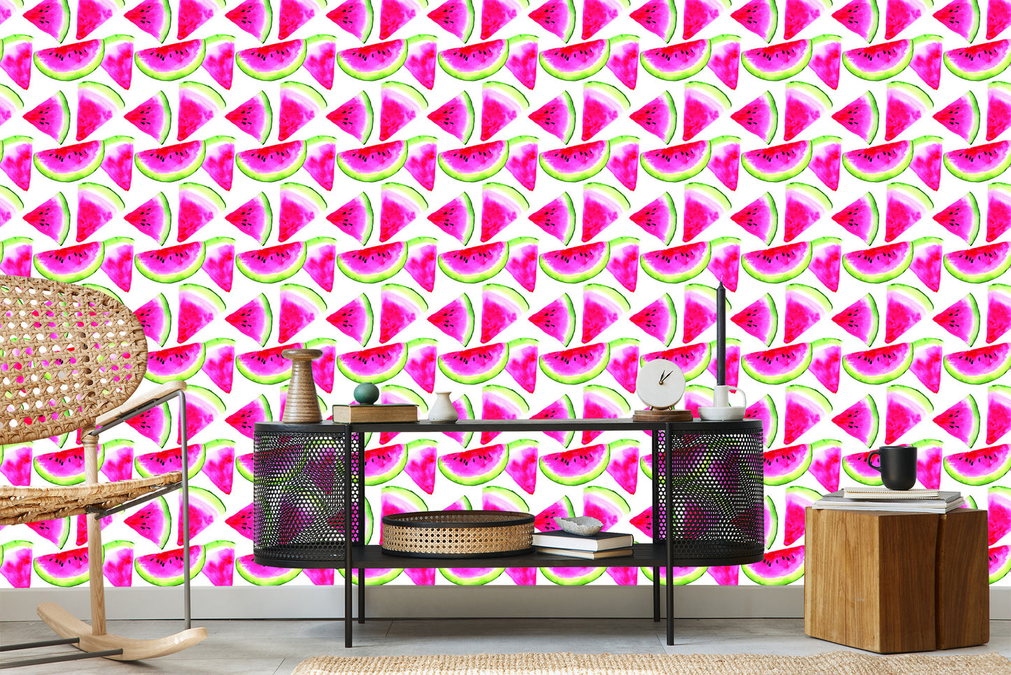 Wallpaper With Fruit Watermelons For Kitchen Dining Room