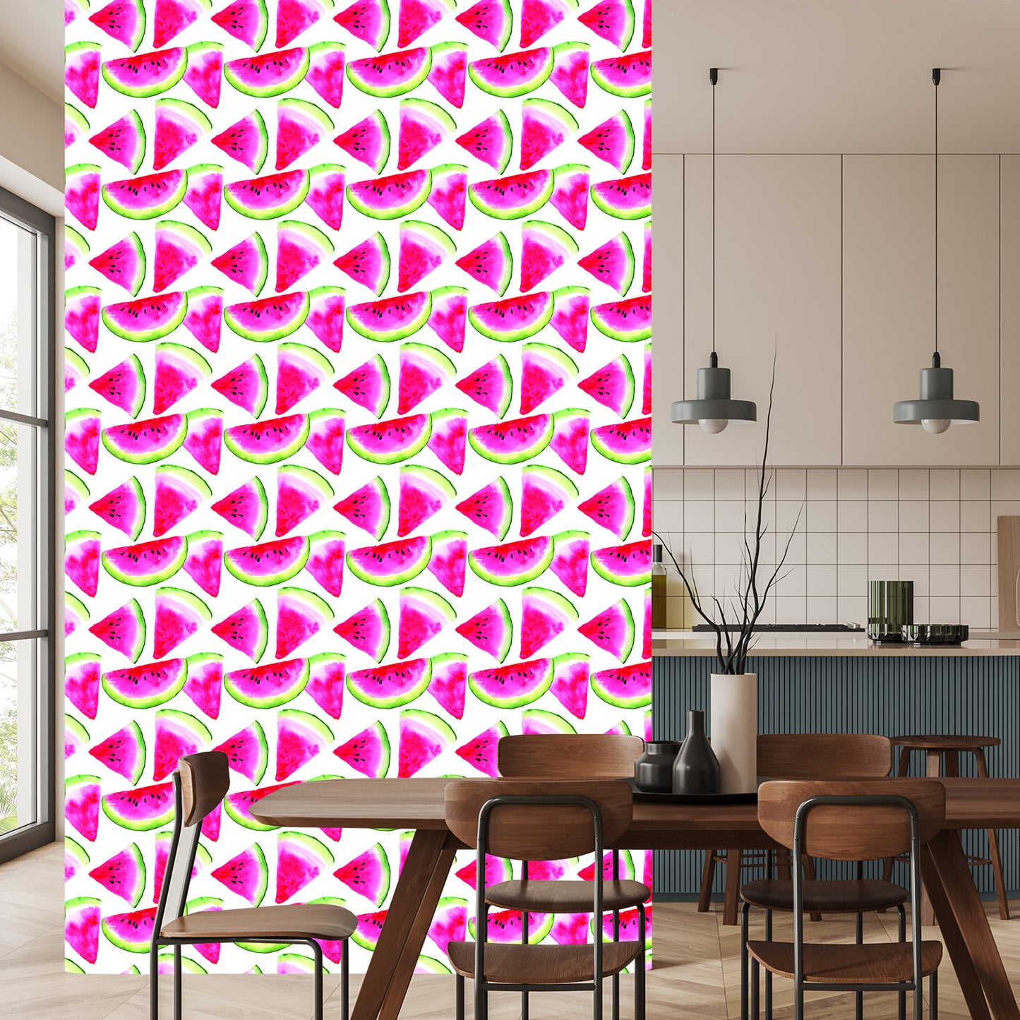 Wallpaper With Fruit Watermelons For Kitchen Dining Room