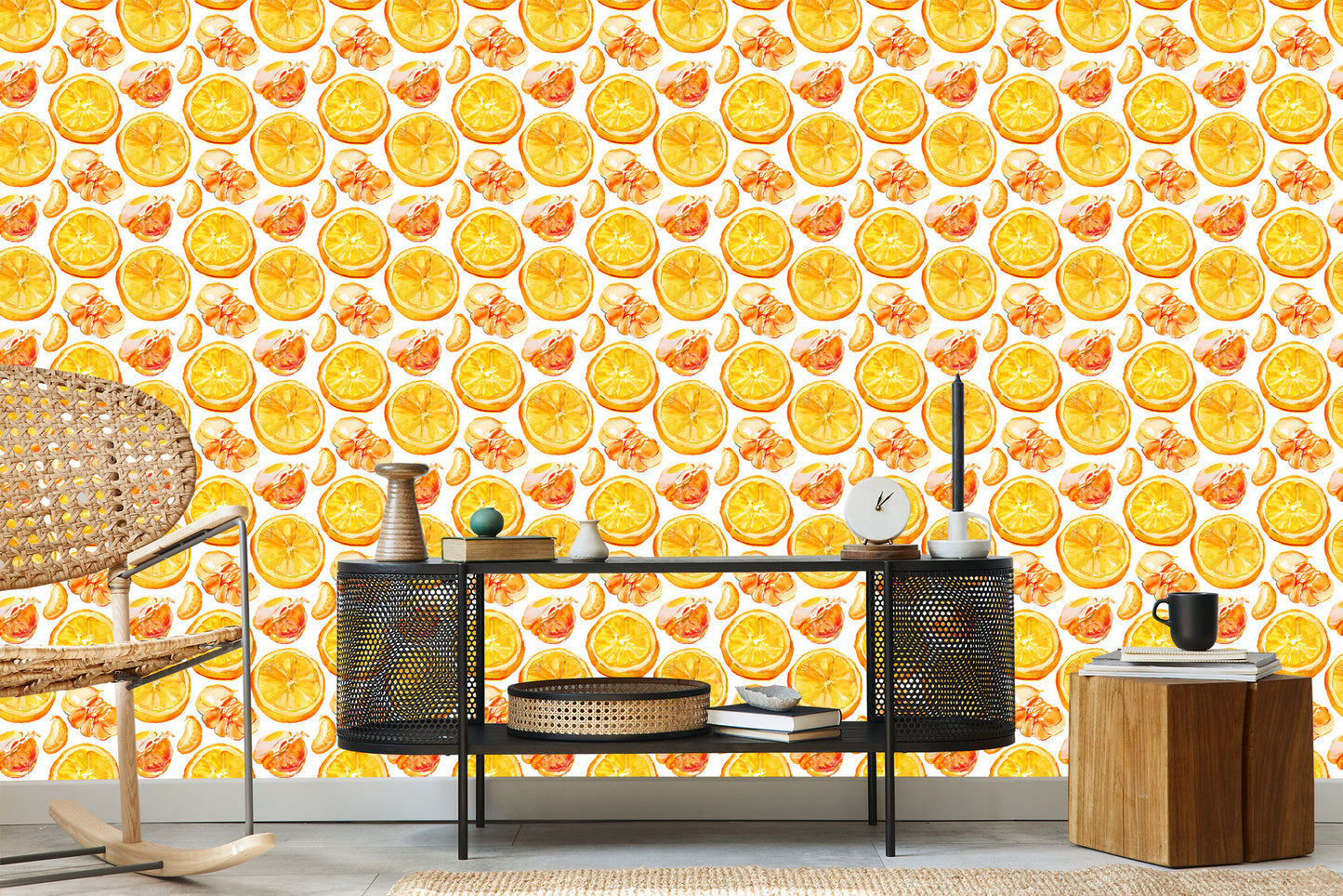 Wallpaper For The Kitchen, Fruits, Citrus, Oranges