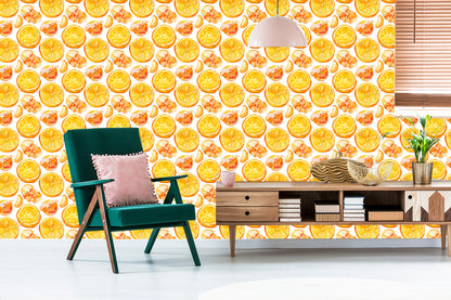 Wallpaper For The Kitchen, Fruits, Citrus, Oranges
