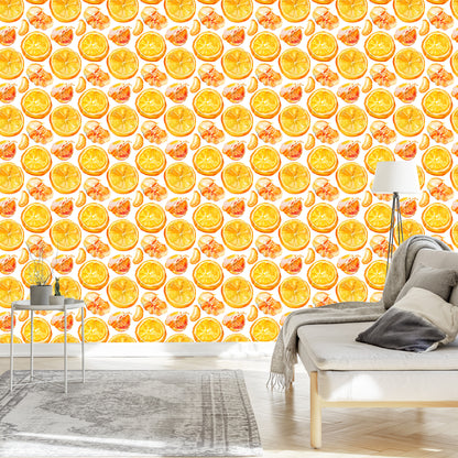Wallpaper For The Kitchen, Fruits, Citrus, Oranges