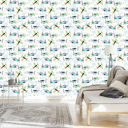 Wallpaper Airplanes Like From Cartoons