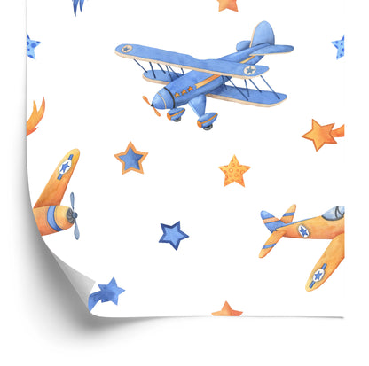 Wallpaper Vintage Airplanes With Stars