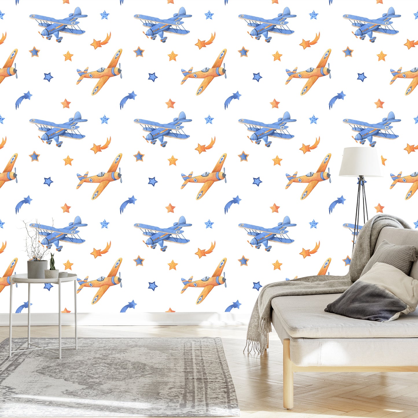 Wallpaper Vintage Airplanes With Stars