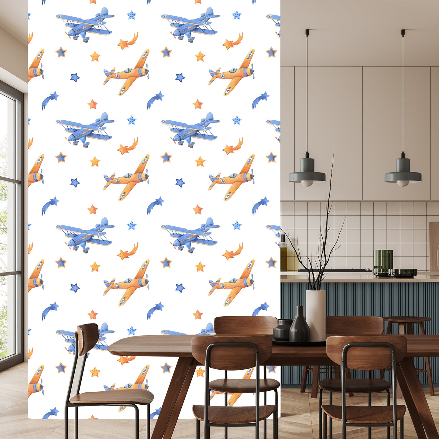 Wallpaper Vintage Airplanes With Stars