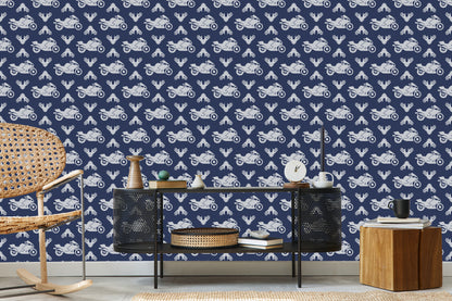 Wallpaper Motorcycles With Modern Ornaments