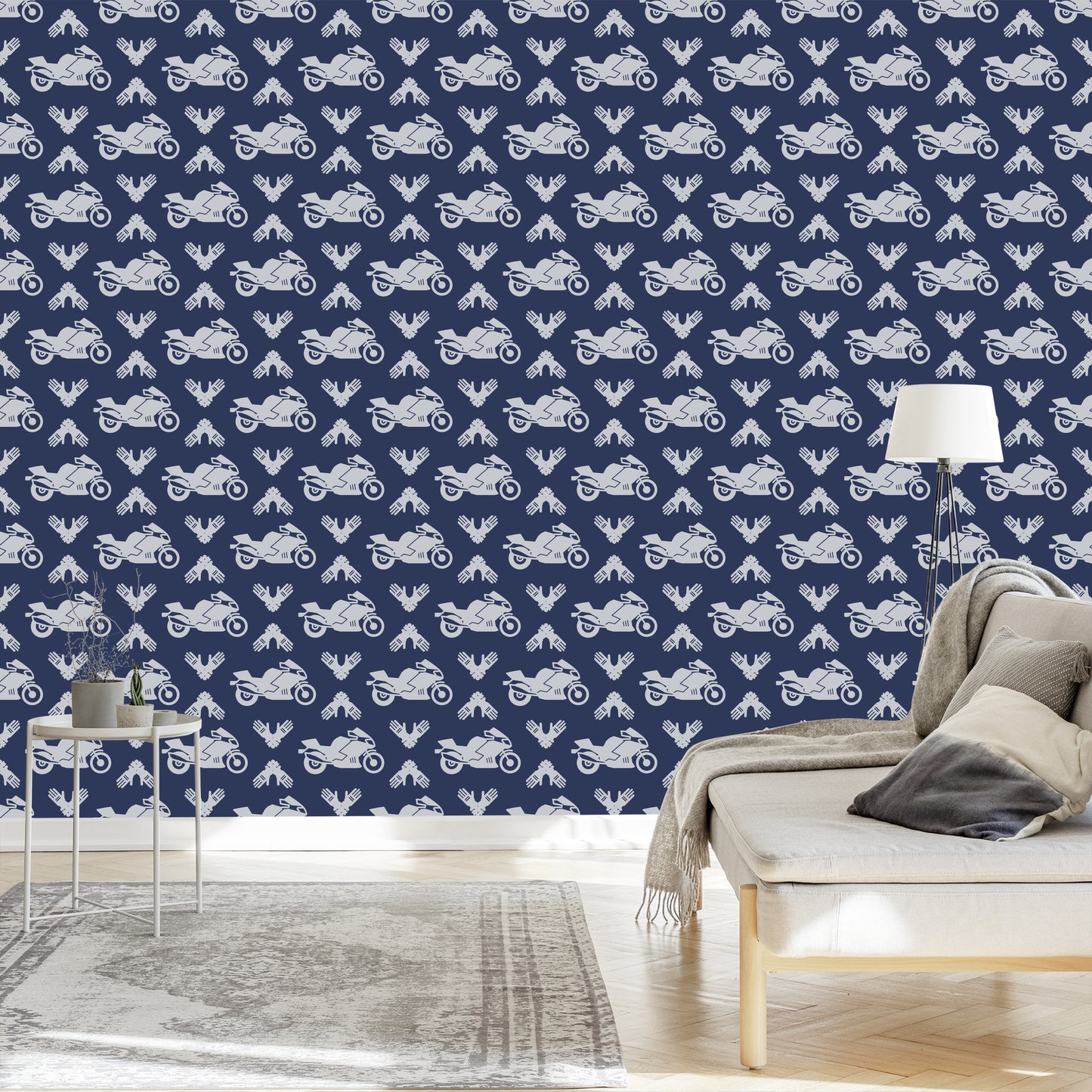 Wallpaper Motorcycles With Modern Ornaments