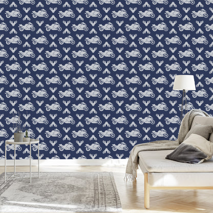 Wallpaper Motorcycles With Modern Ornaments