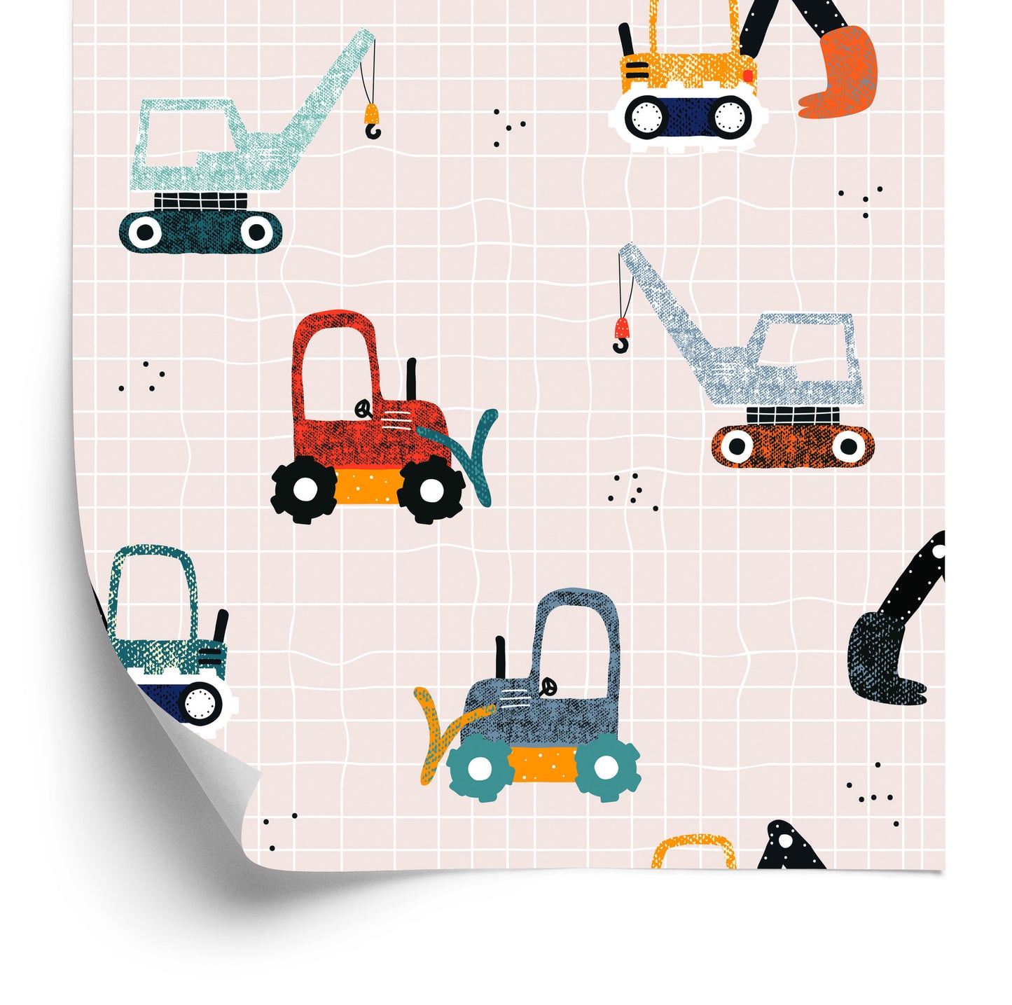 Wallpaper For Children. Vehicles. Machines. Excavators