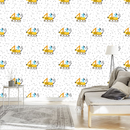Wallpaper Dogs In The Excavators