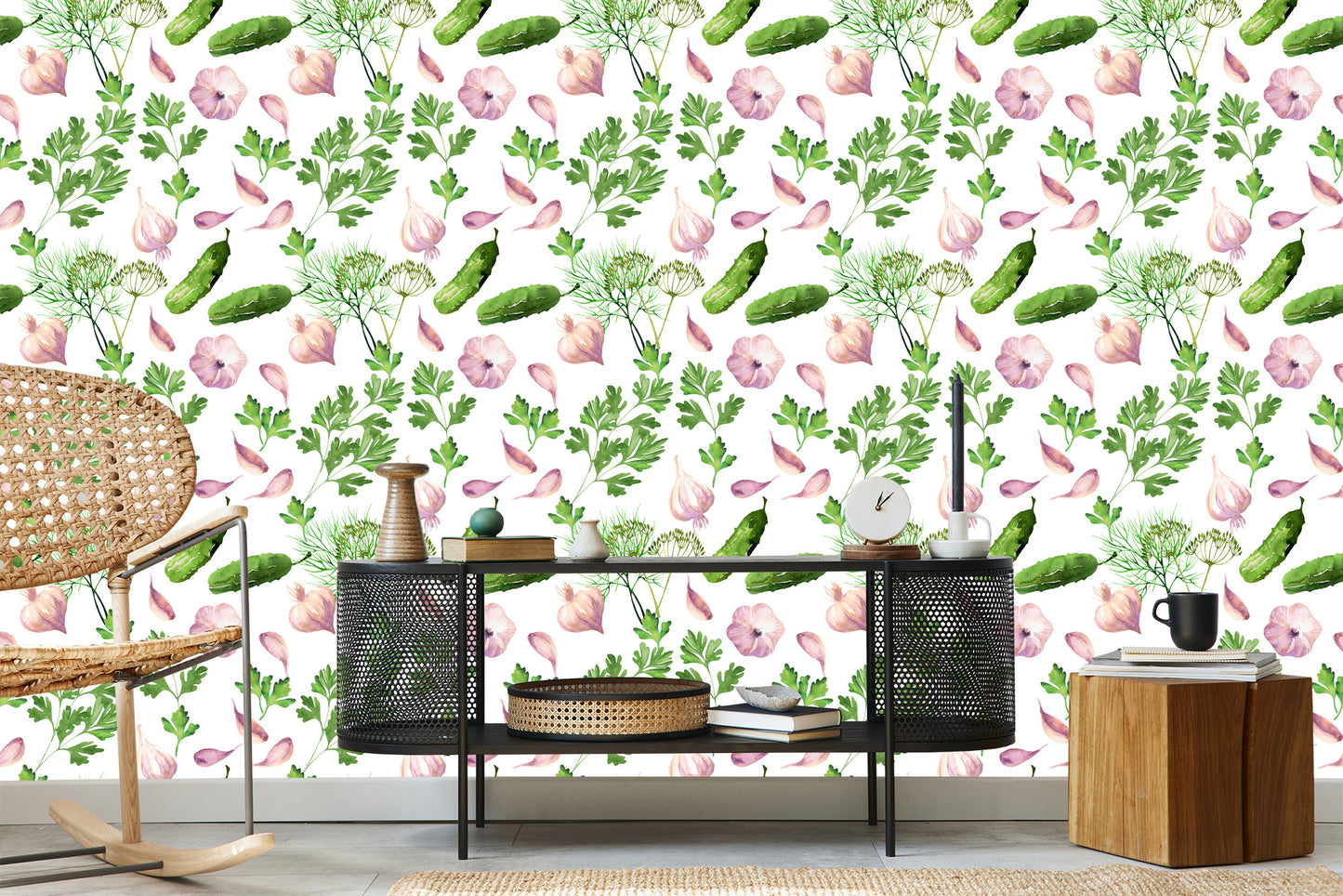 Wallpaper Cucumbers With Garlic
