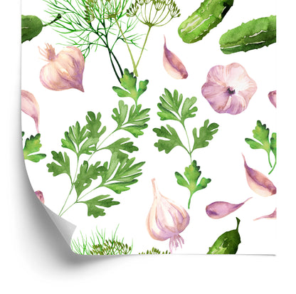 Wallpaper Cucumbers With Garlic