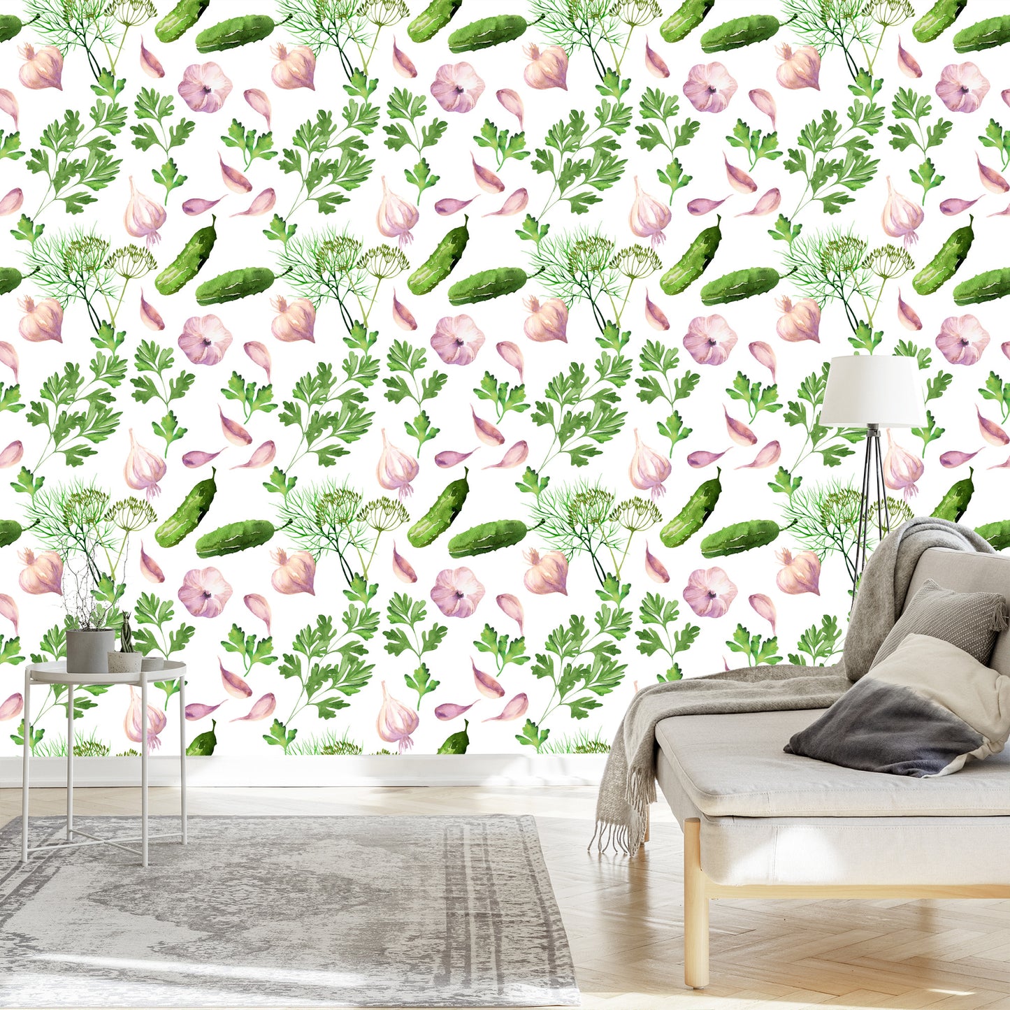 Wallpaper Cucumbers With Garlic