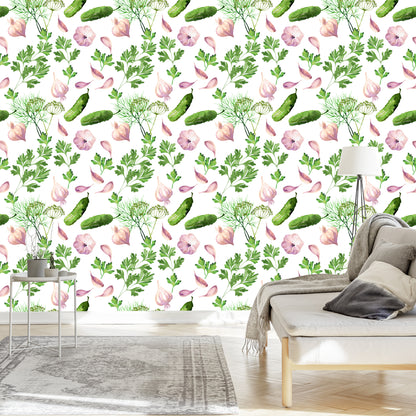 Wallpaper Cucumbers With Garlic