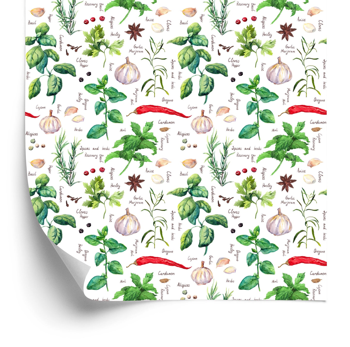 Wallpaper Garlic With Spices