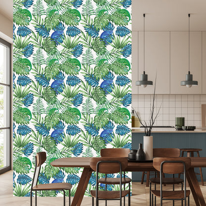 Wallpaper Exotic Chameleon Leaves