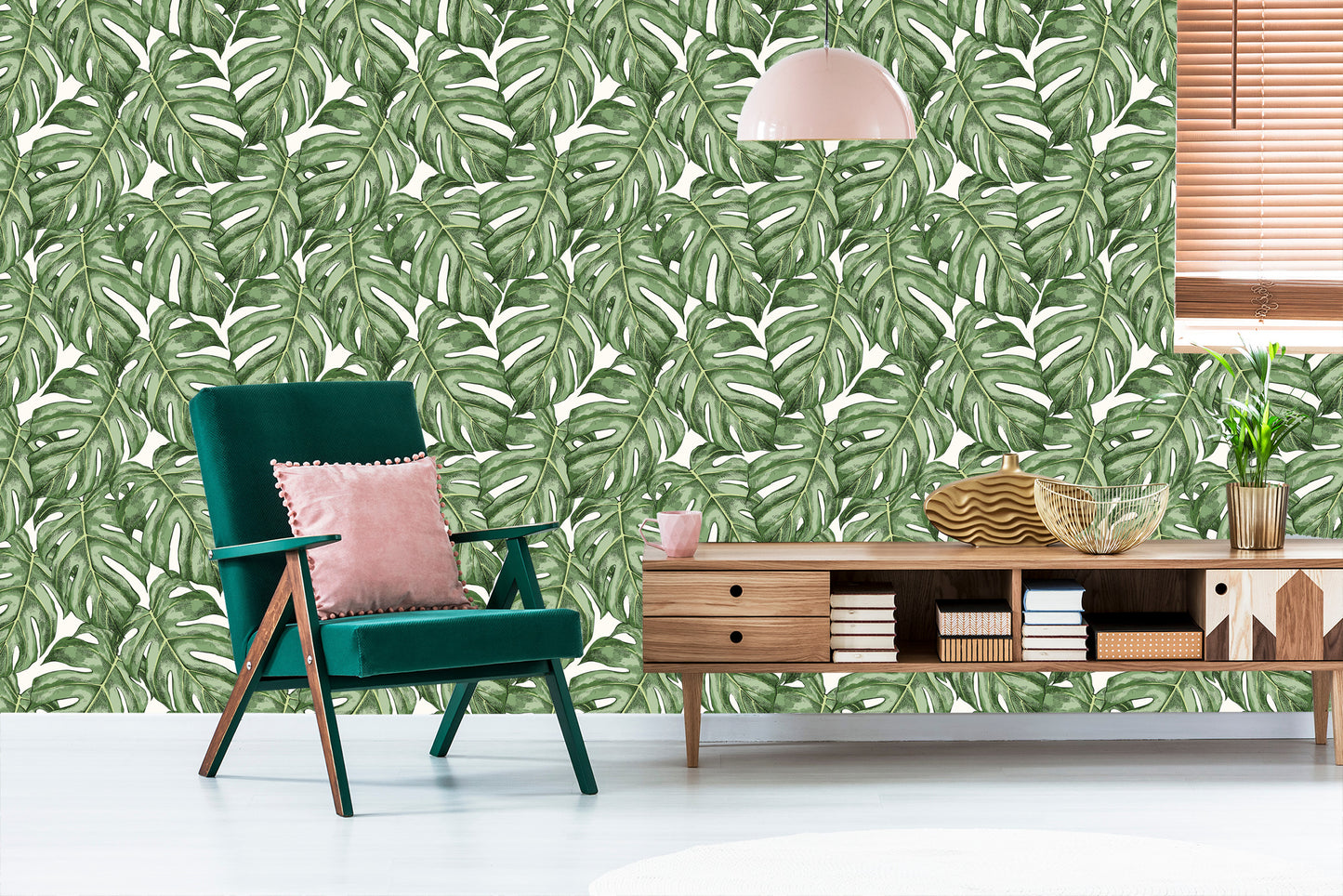 Wallpaper Monstera Leaves