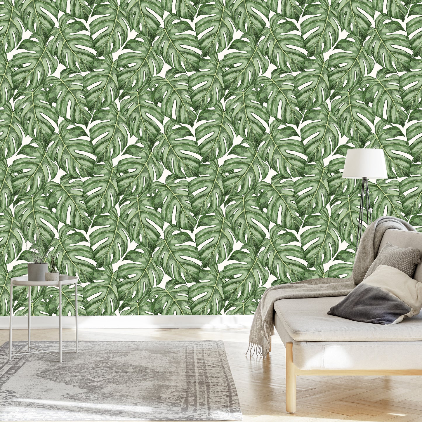 Wallpaper Monstera Leaves