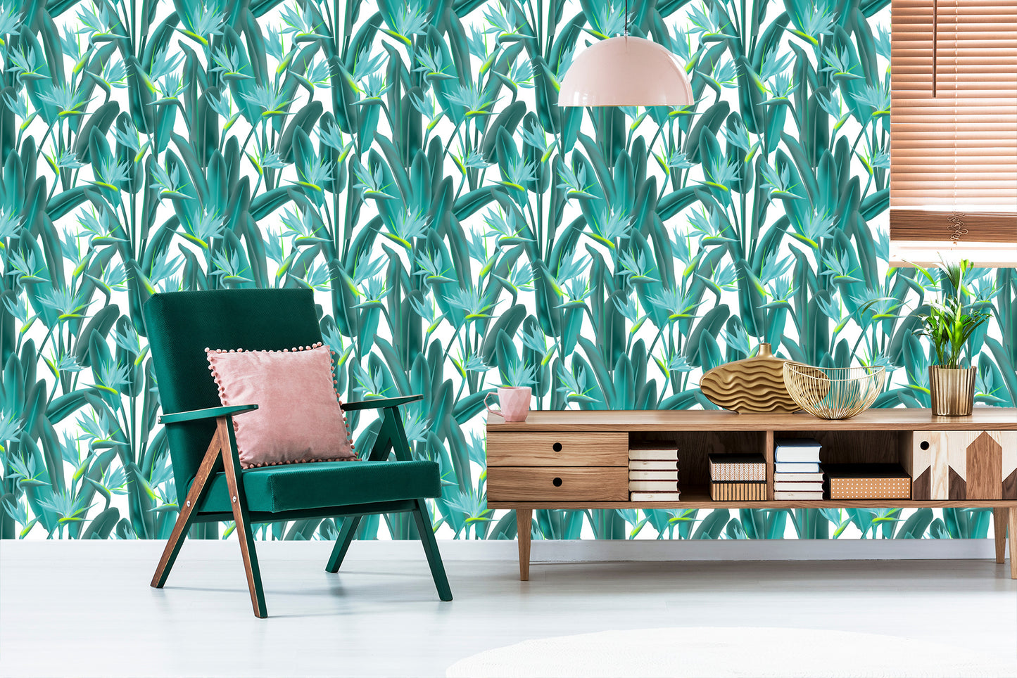 Wallpaper Beautiful Exotic Leaves And Flowers